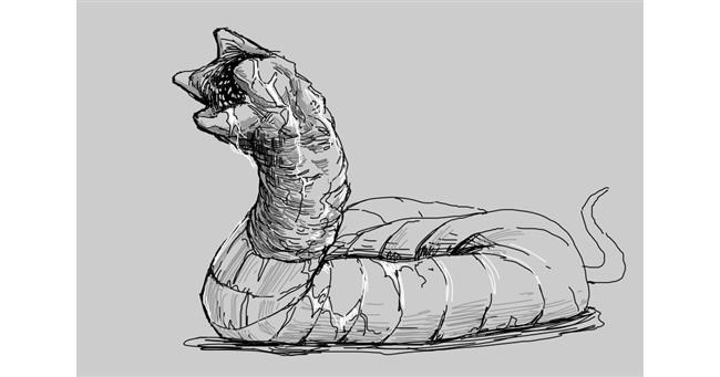 Drawing of Worm by Bananahater