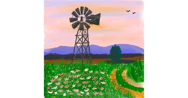 Drawing of Windmill by Nru