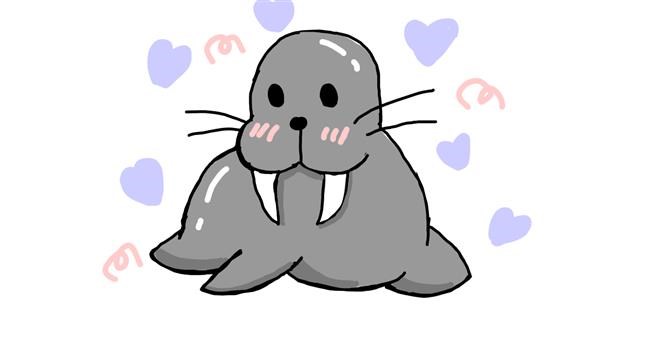 Drawing of Walrus by ʕ•́ᴥ•̀ʔっ