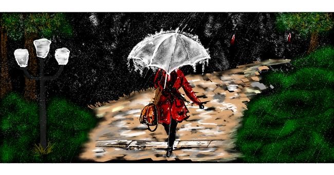 Drawing of Umbrella by Chaching