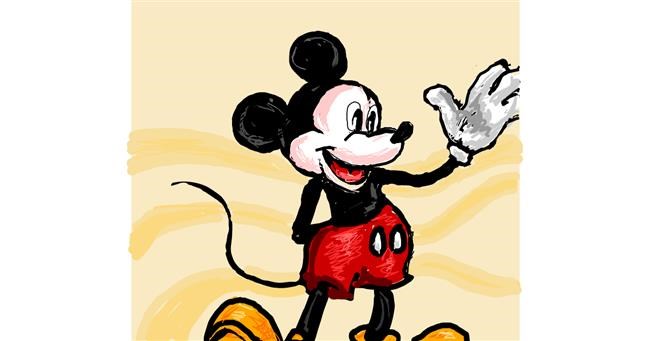 Drawing of Mickey Mouse by shinkinoko