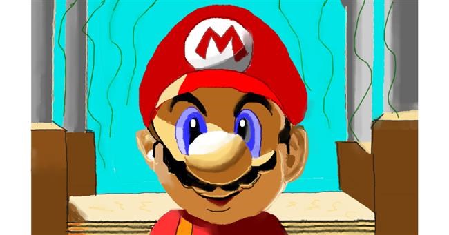 Drawing of Super Mario by Herbert