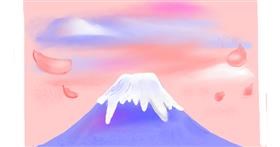 Drawing of Mountain by Vania