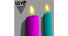 Drawing of Candle by Loves