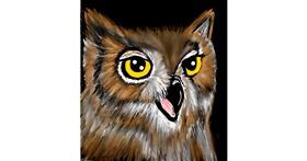 Drawing of Owl by Bri