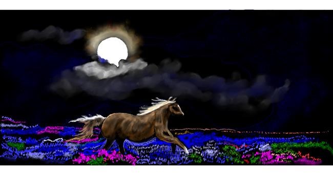 Drawing of Horse by Chaching