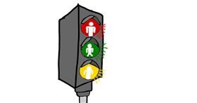 Drawing of Traffic light by Gabi