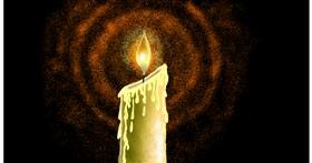 Drawing of Candle by Eclat de Lune