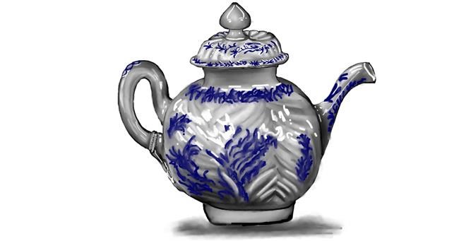 Drawing of Teapot by Jan