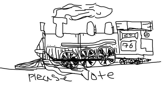 Drawing of Train by Astha