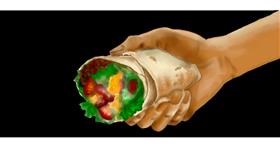Drawing of Burrito by Annie