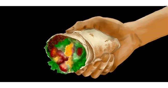 Drawing of Burrito by Annie