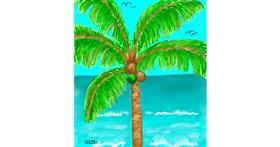 Drawing of Palm tree by GreyhoundMama