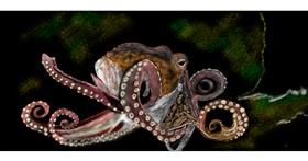 Drawing of Octopus by Chaching