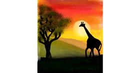 Giraffe-Zeichnung von Wish