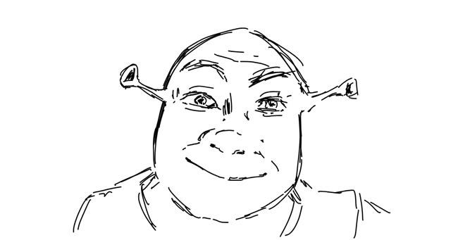 Drawing of Shrek by うこ