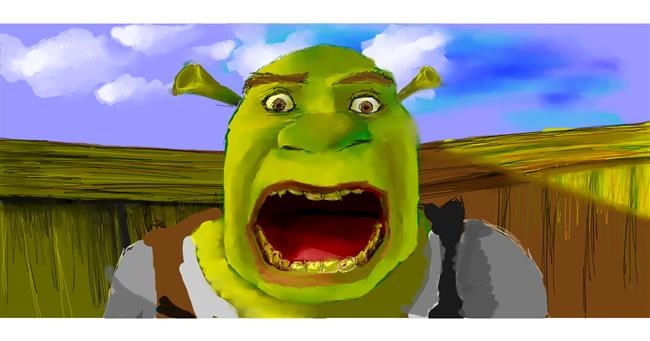 Drawing of Shrek by Güber Gru