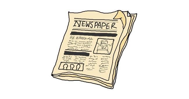 Drawing of Newspaper by UmbrellaAcademy