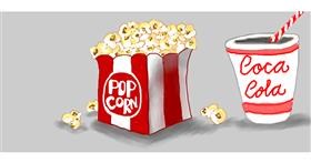 Drawing of Popcorn by Debidolittle