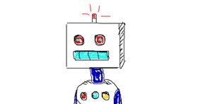 Drawing of Robot by aa