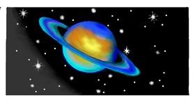 Drawing of Saturn by DebbyLee