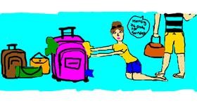 Drawing of Suitcase by christine