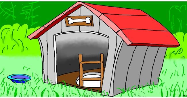 Drawing of Dog house by Swimmer 