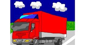 Drawing of Truck by Magic Mushroom