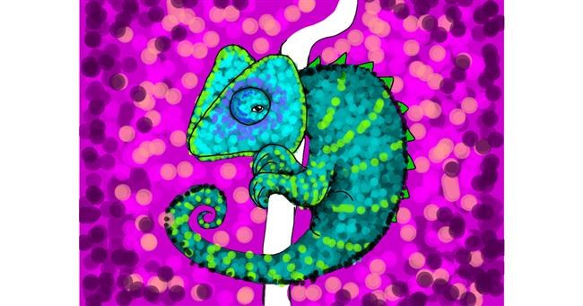 Drawing of Chameleon by Darta