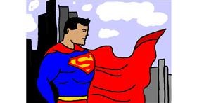 Drawing of Superman by Bella