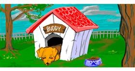 Drawing of Dog house by Ghost