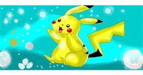 Drawing of Pikachu by Debidolittle