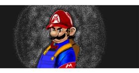 Drawing of Super Mario by Chaching