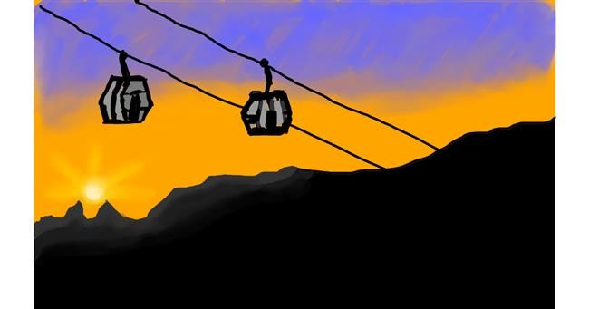 Drawing of Cable car by TidoudouMlesfrites 🍟🖤