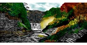 Drawing of River by Chaching