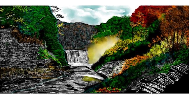 Drawing of River by Chaching
