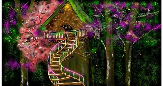 Drawing of Treehouse by Eclat de Lune