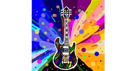 Drawing of Guitar by Joze