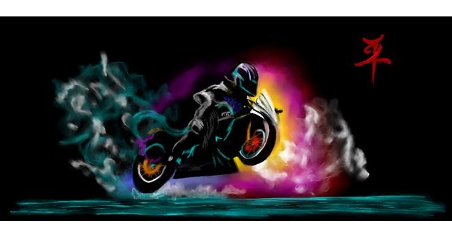 Drawing of Motorbike by Chaching