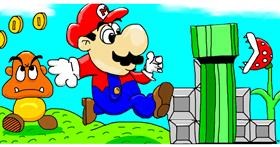 Drawing of Super Mario by Swimmer 