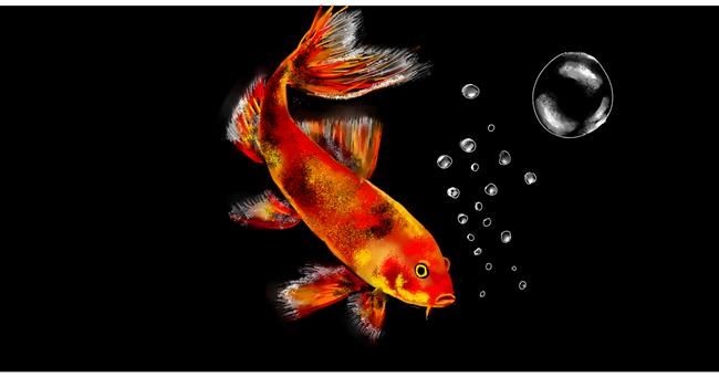 Drawing of Goldfish by Eclat de Lune