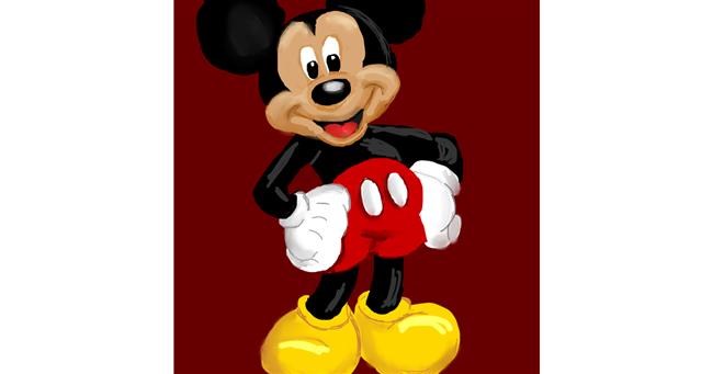 Drawing of Mickey Mouse by KayXXXlee