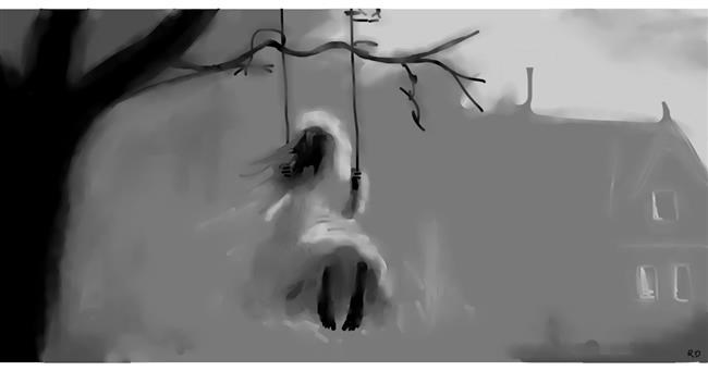 Drawing of Ghost by Swimmer 
