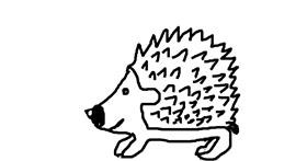 Drawing of Hedgehog by Lomba