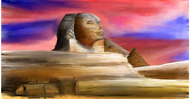 Drawing of Sphinx by Mia