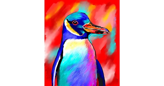 Drawing of Penguin by GreyhoundMama