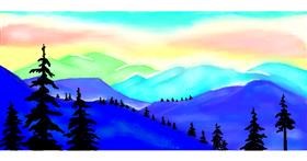 Drawing of Mountain by DebbyLee