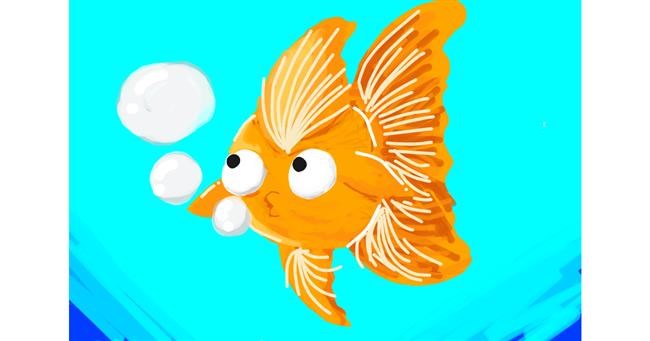 Drawing of Goldfish by blah