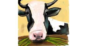 Drawing of Cow by Ankita Sharma