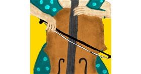 Drawing of Violin by Cactus 